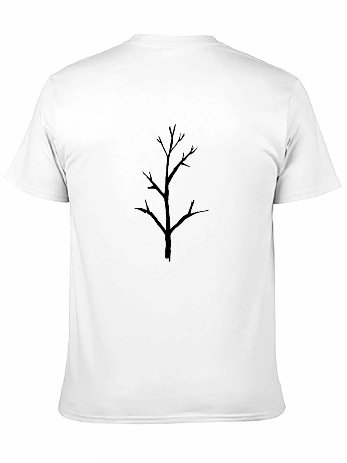 Minimalist Tree Silhouette Black T-Shirt