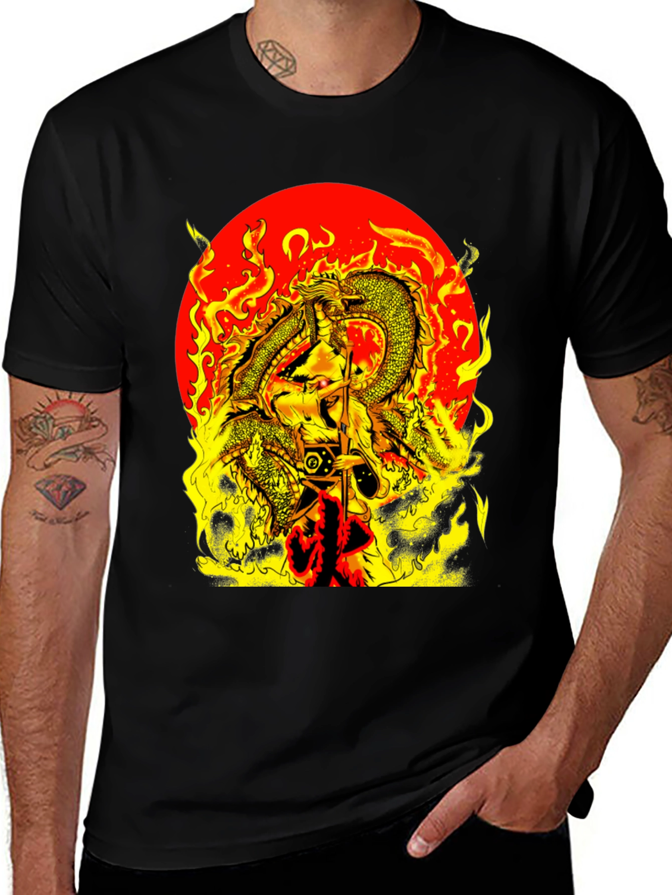 Fiery Dragon Graphic Tee - Bold Statement Shirt
