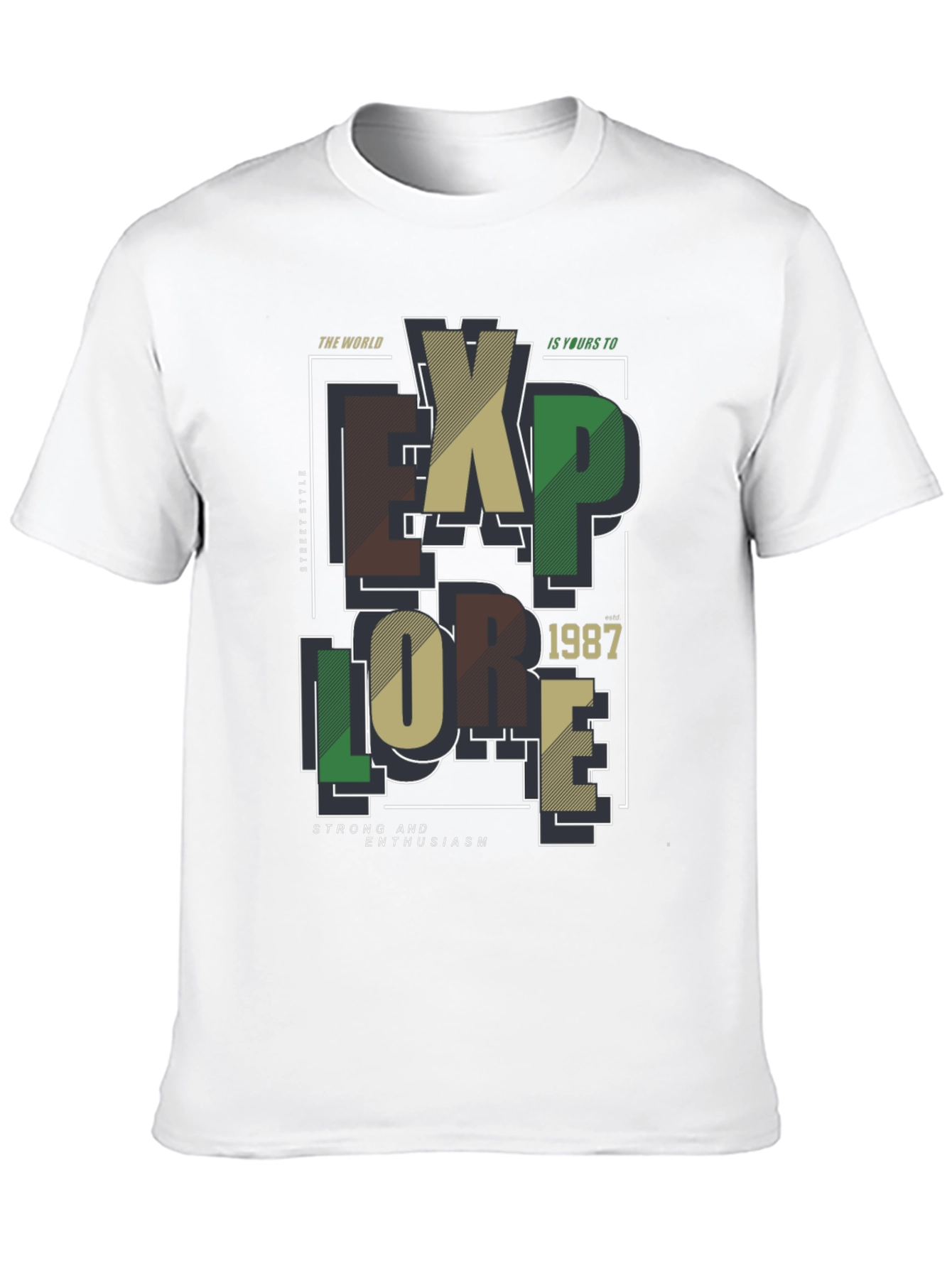 Explore Graphic Print Black T-Shirt