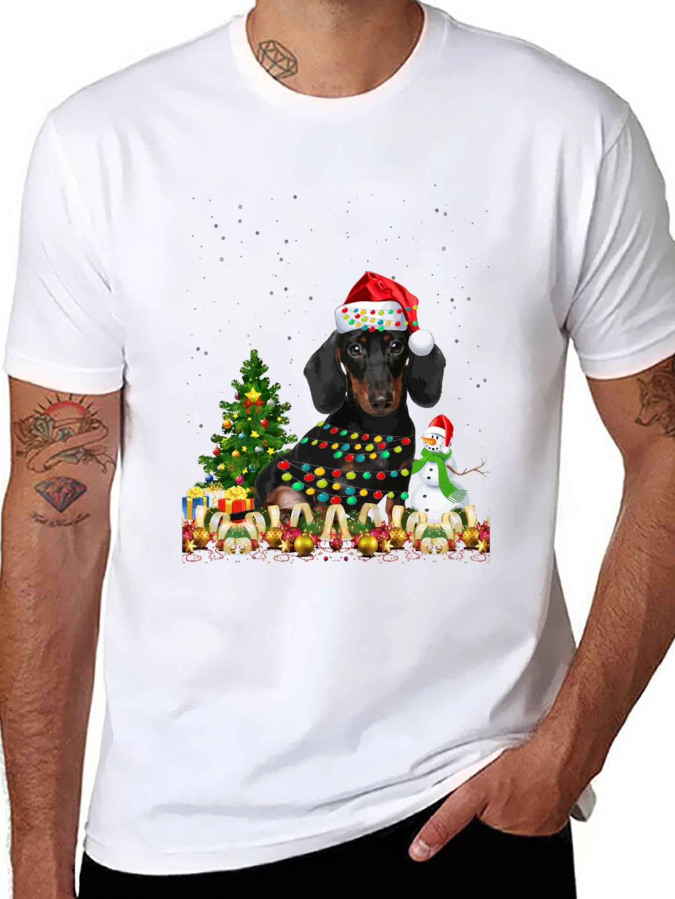 Dachshund Christmas T-Shirt - Holiday Dog Tee