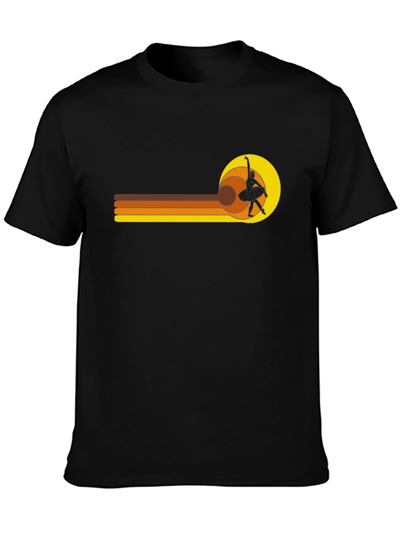 Retro Ballerina T-Shirt - Black