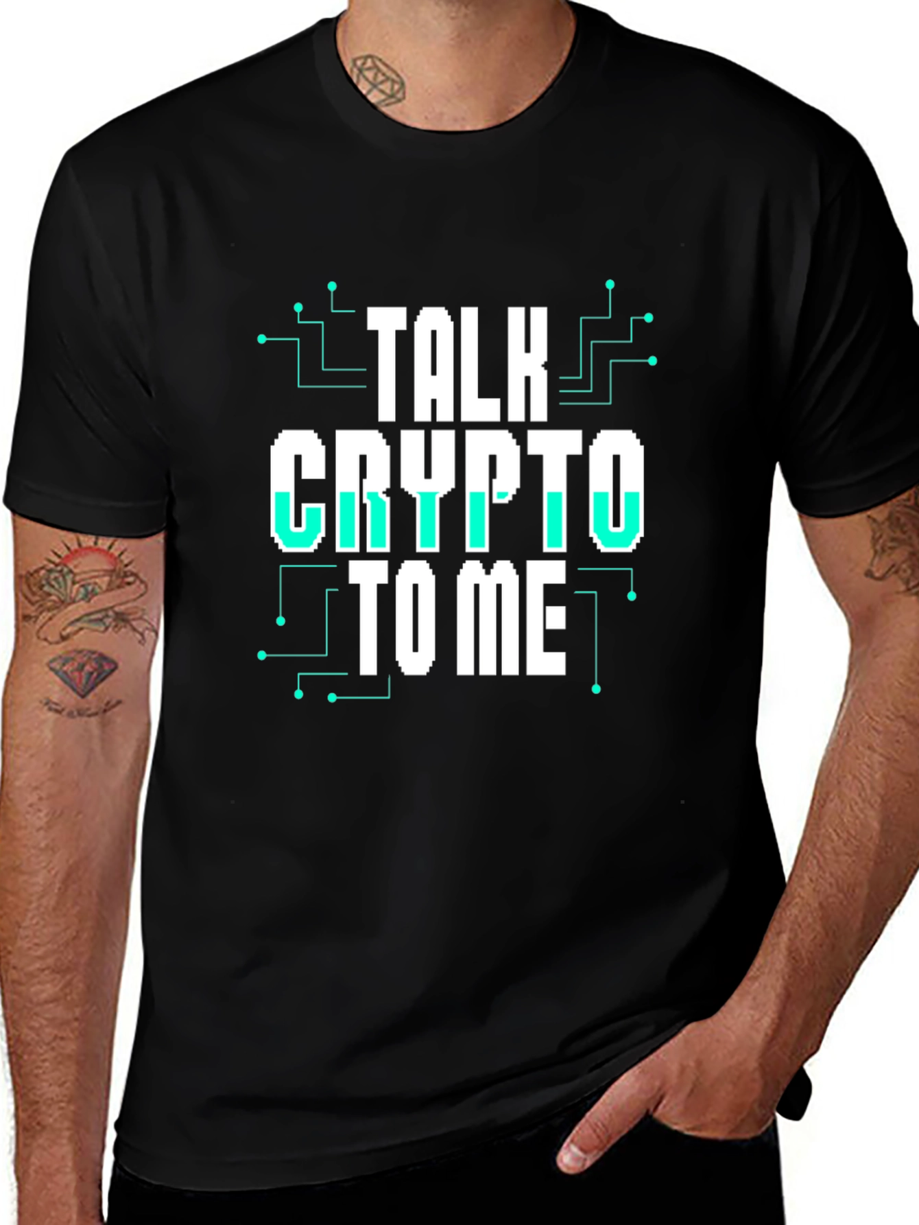 Talk Crypto To Me Graphic Tee - Black T-Shirt