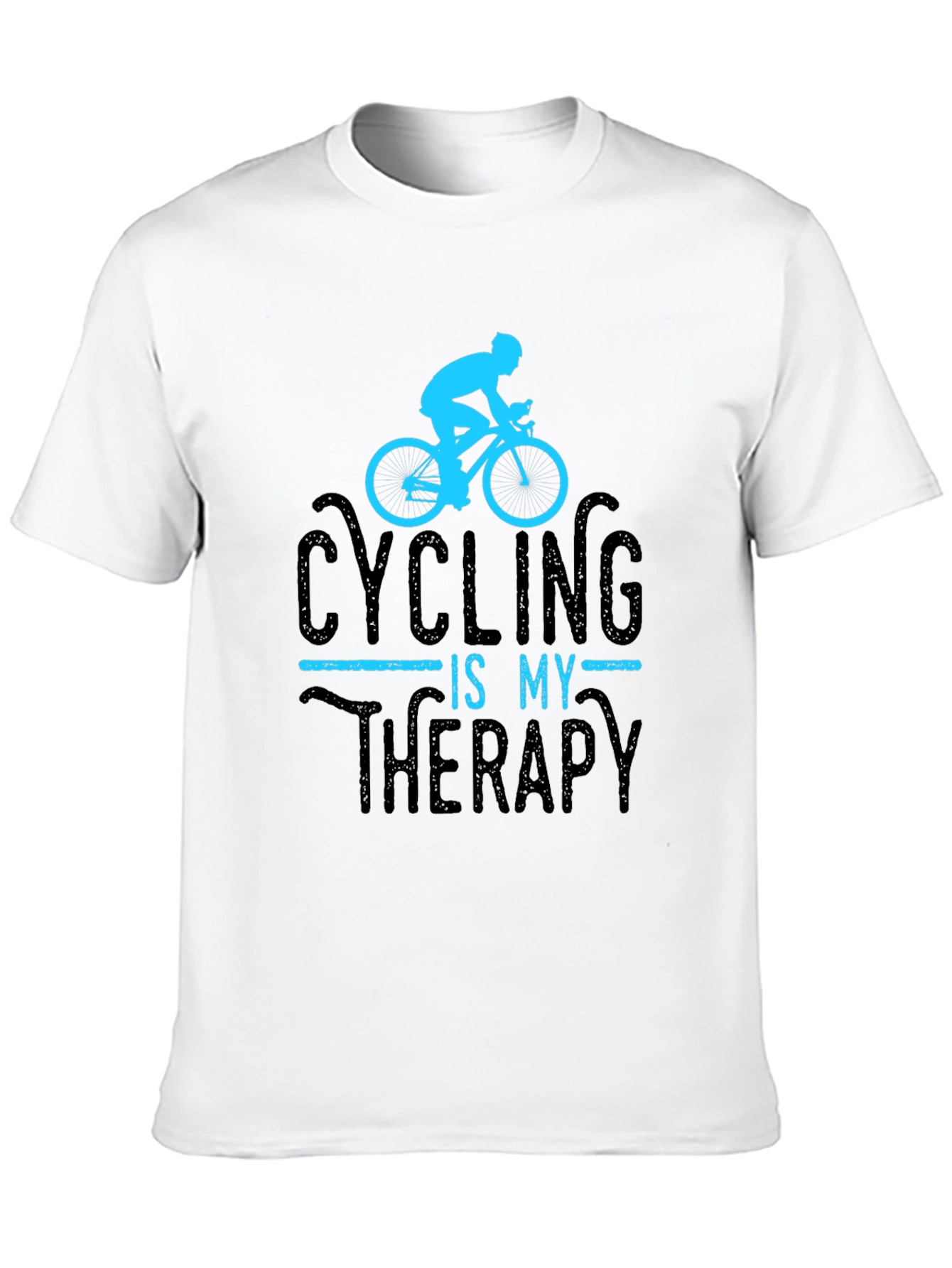 Cycling Is My Therapy T-Shirt - Black