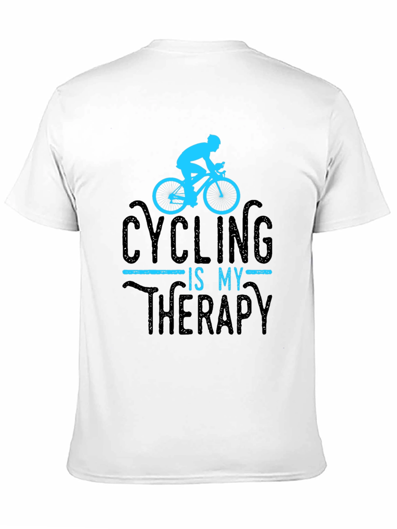Cycling Is My Therapy T-Shirt - Black
