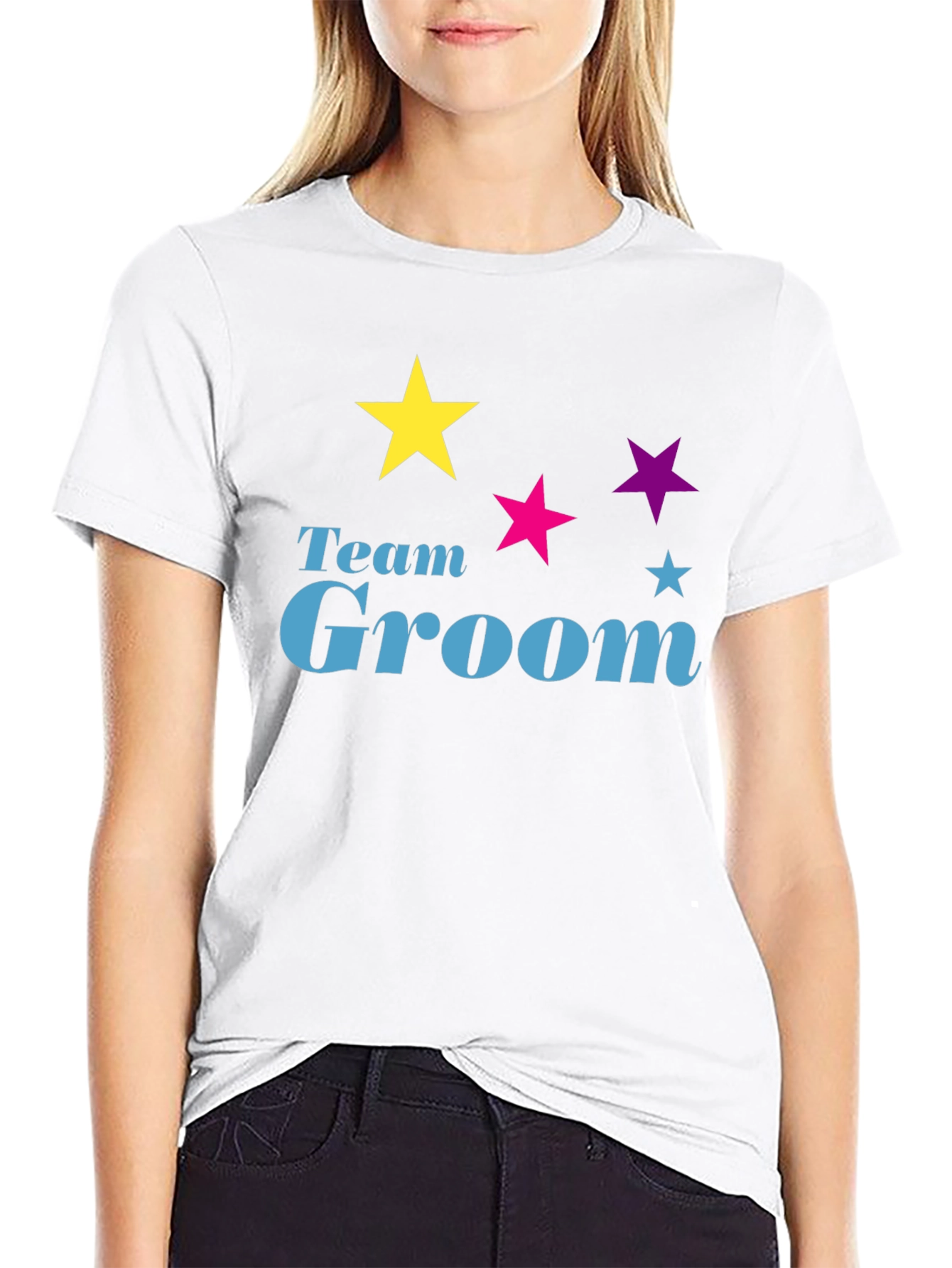 Team Groom Star Graphic T-Shirt