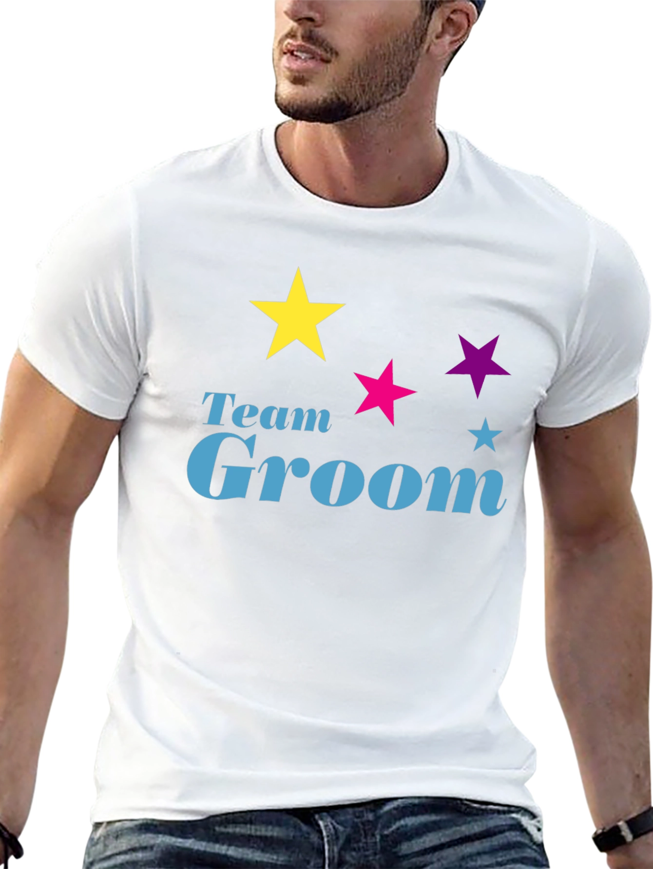 Team Groom Star Graphic T-Shirt