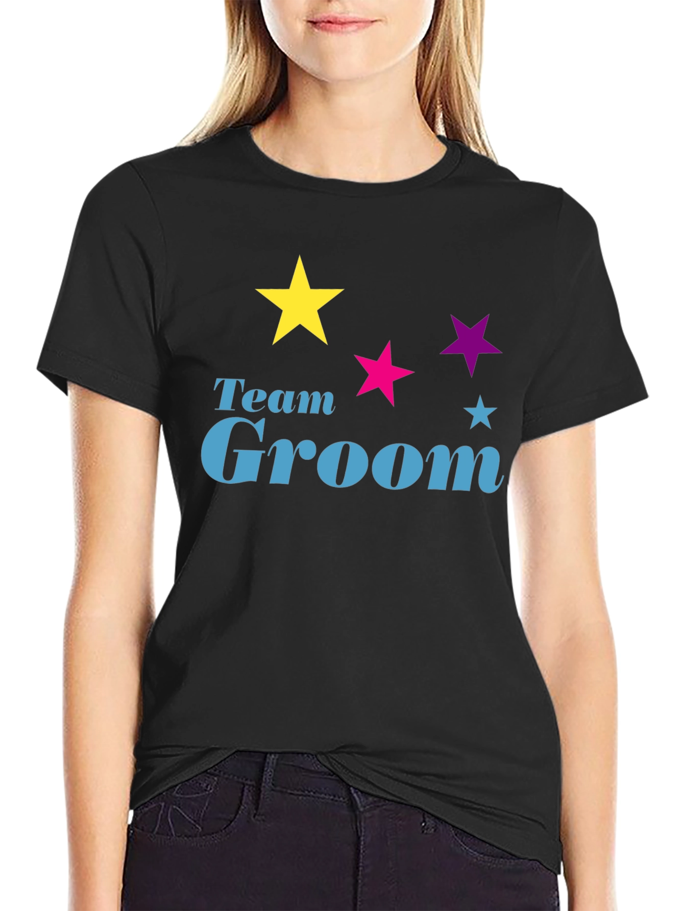 Team Groom Star Graphic T-Shirt