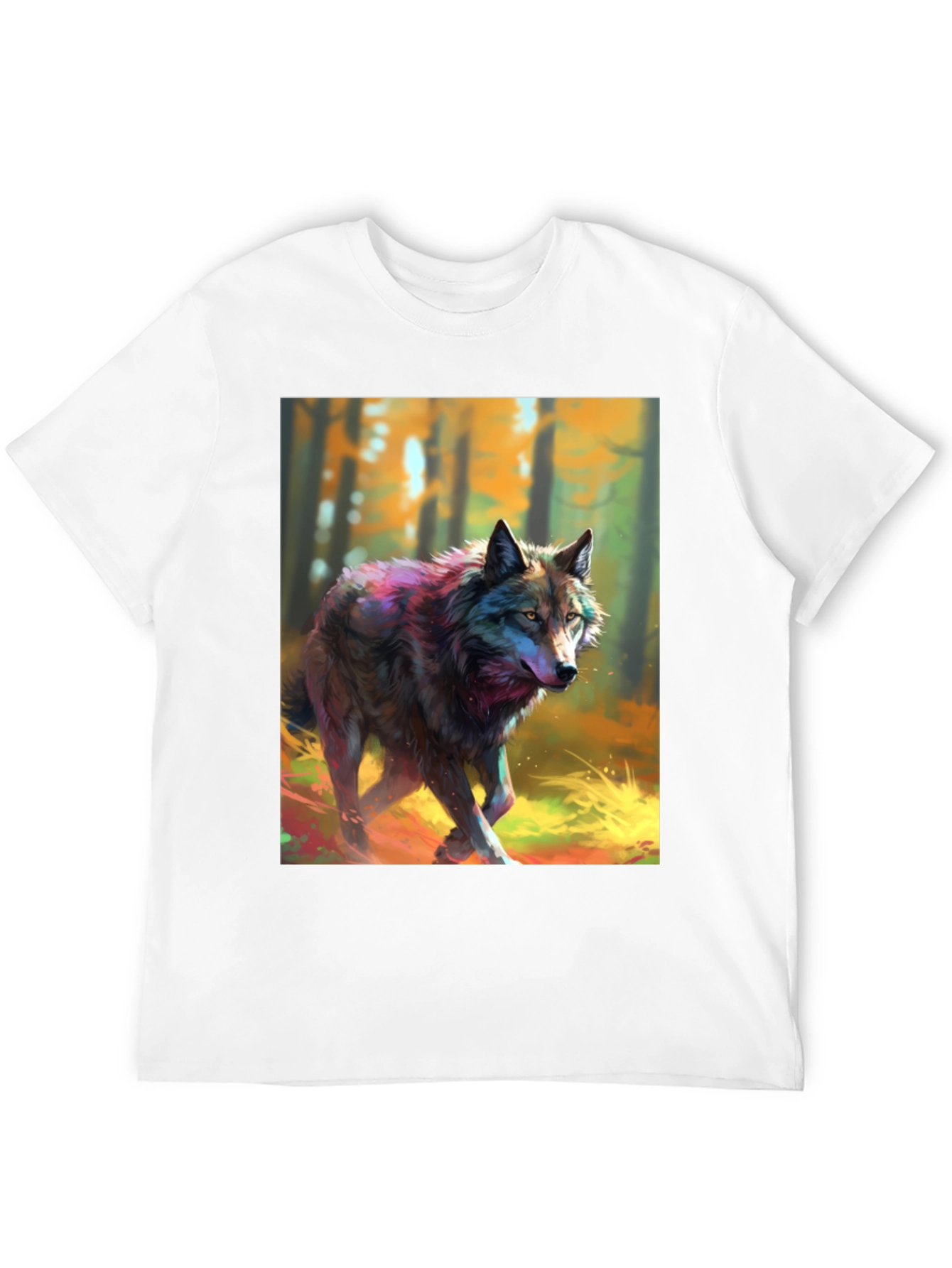Wolf Graphic Tee - Black Cotton Blend