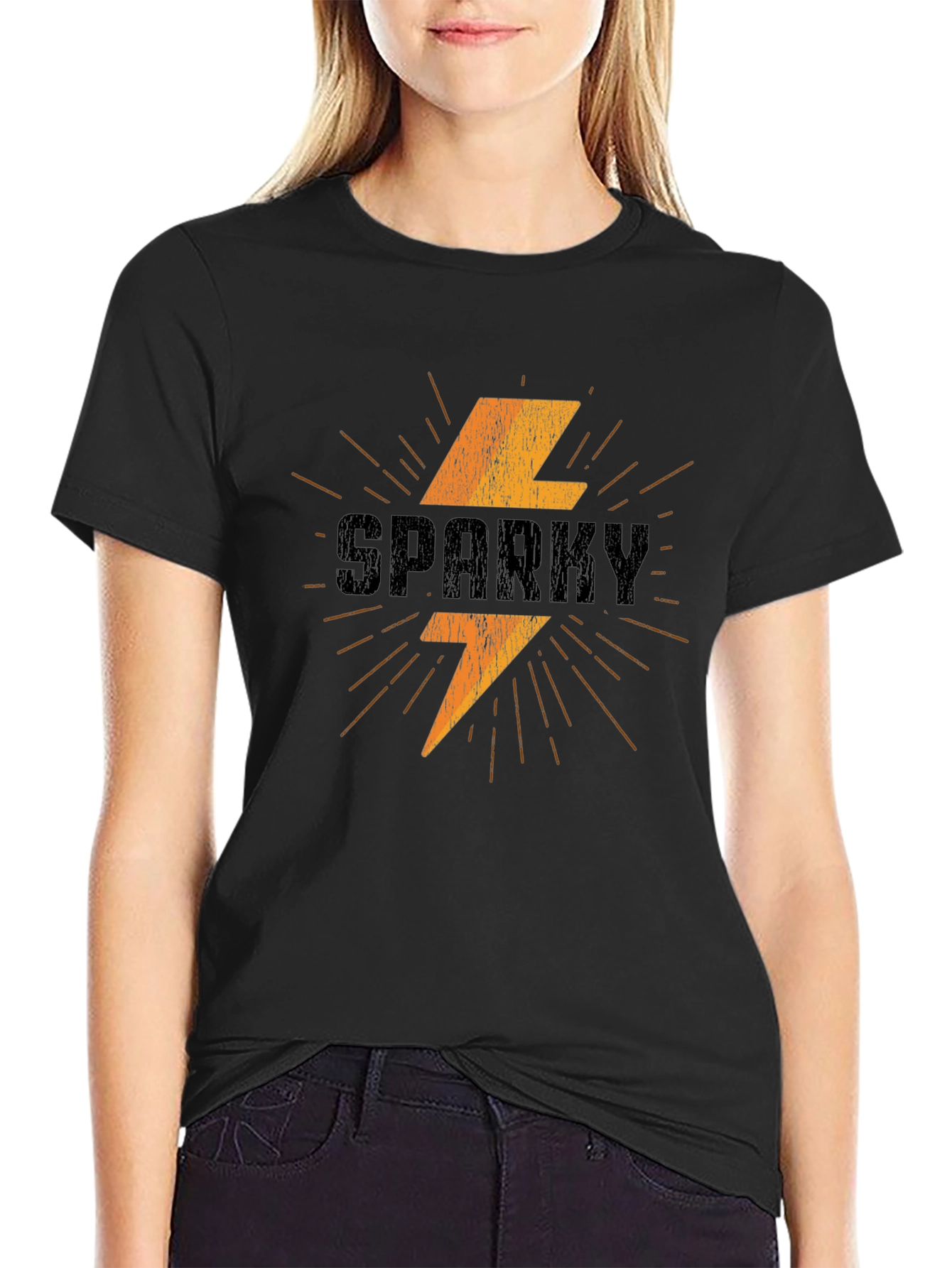 Sparky T-Shirt - Electric Bolt Design Soft Cotton Tee