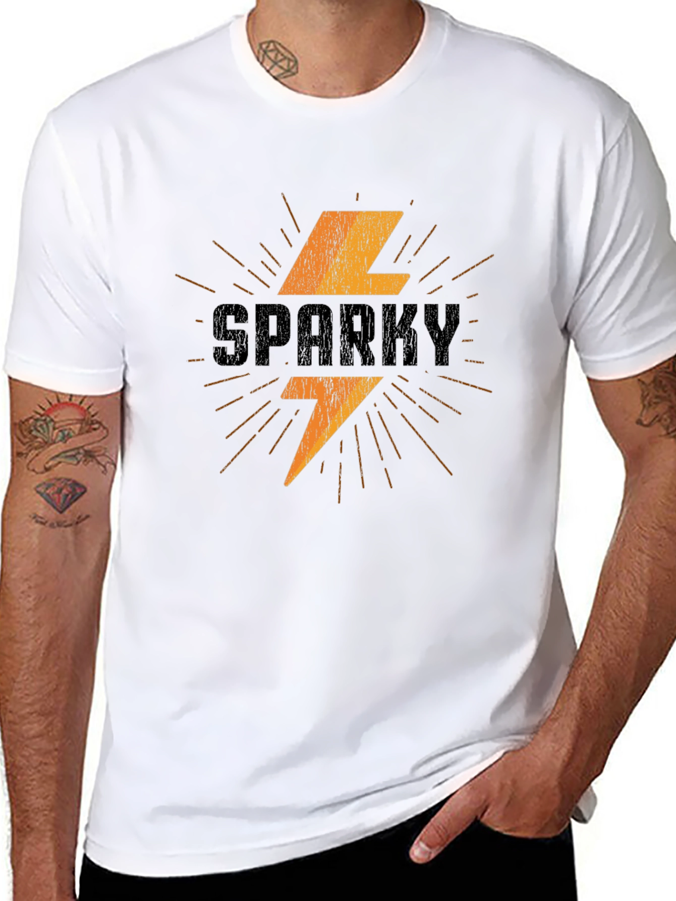 Sparky T-Shirt - Electric Bolt Design Soft Cotton Tee