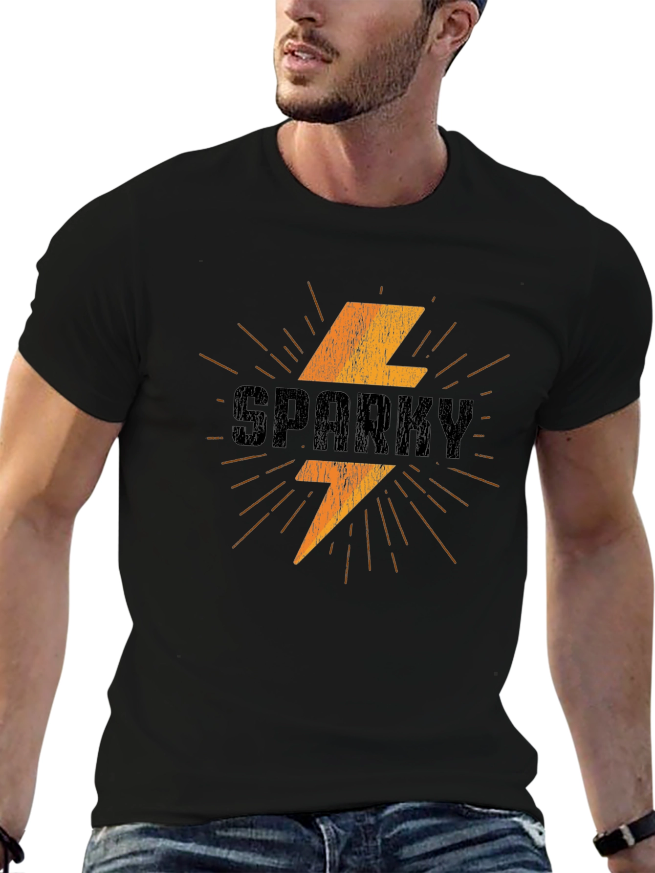 Sparky T-Shirt - Electric Bolt Design Soft Cotton Tee