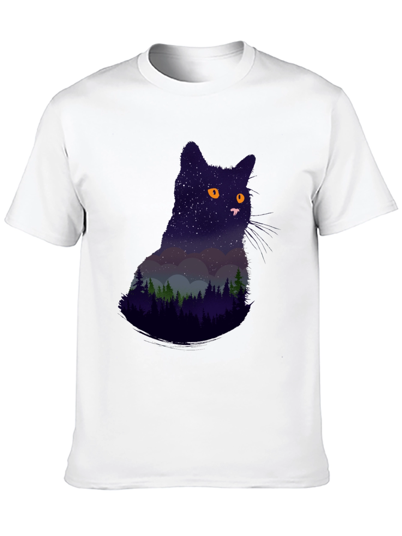 Night Sky Cat Graphic Tee