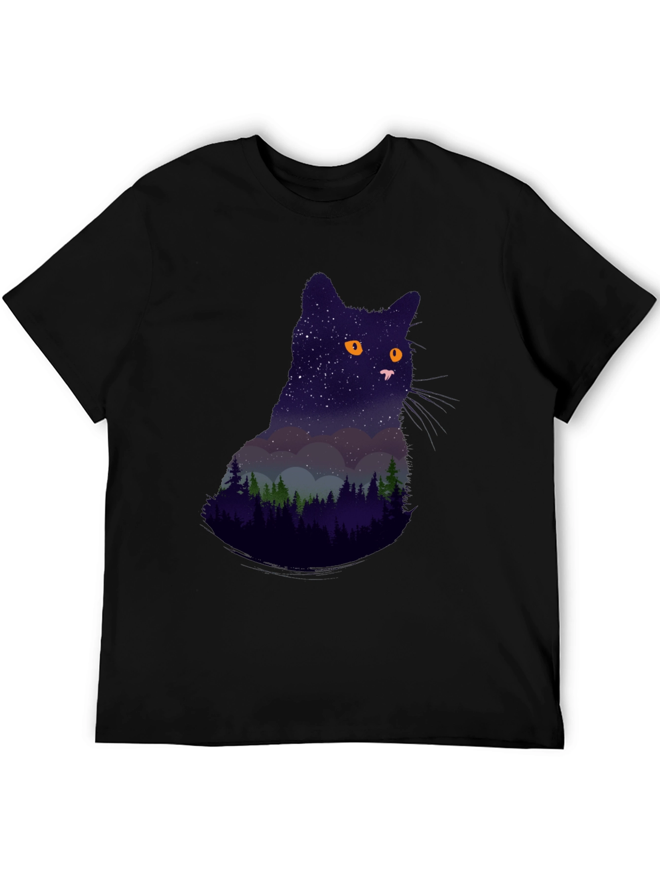 Night Sky Cat Graphic Tee