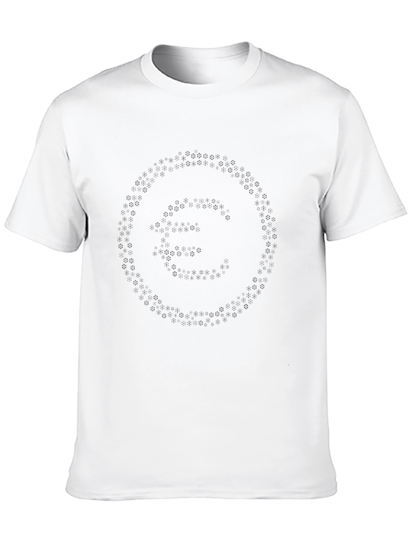 Abstract Circle Print Black T-Shirt for Men