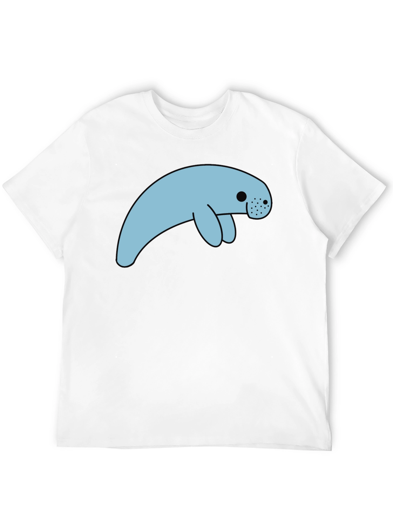 Manatee Graphic Tee - Black Cotton Blend