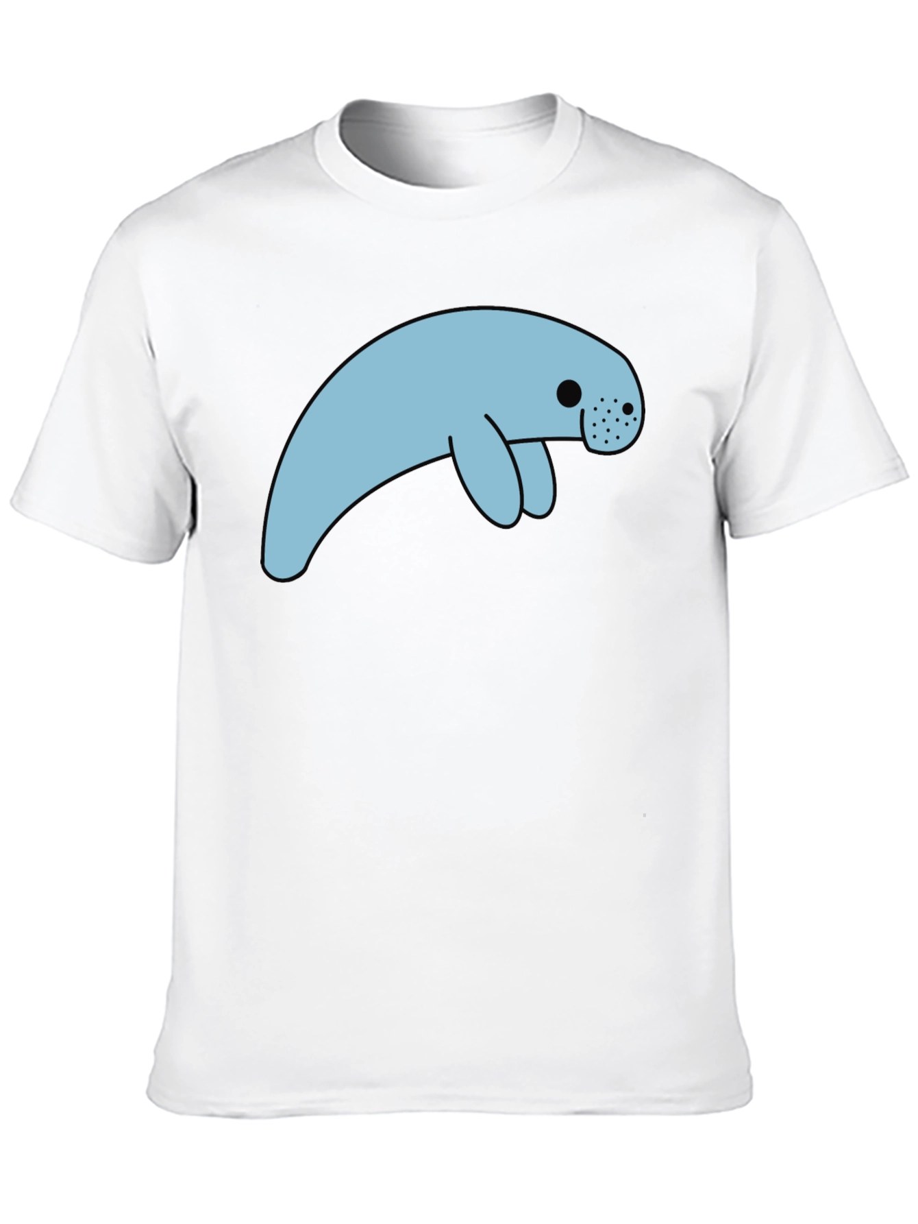 Manatee Graphic Tee - Black Cotton Blend