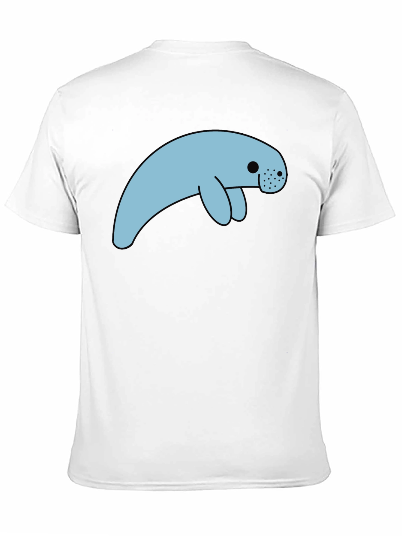 Manatee Graphic Tee - Black Cotton Blend