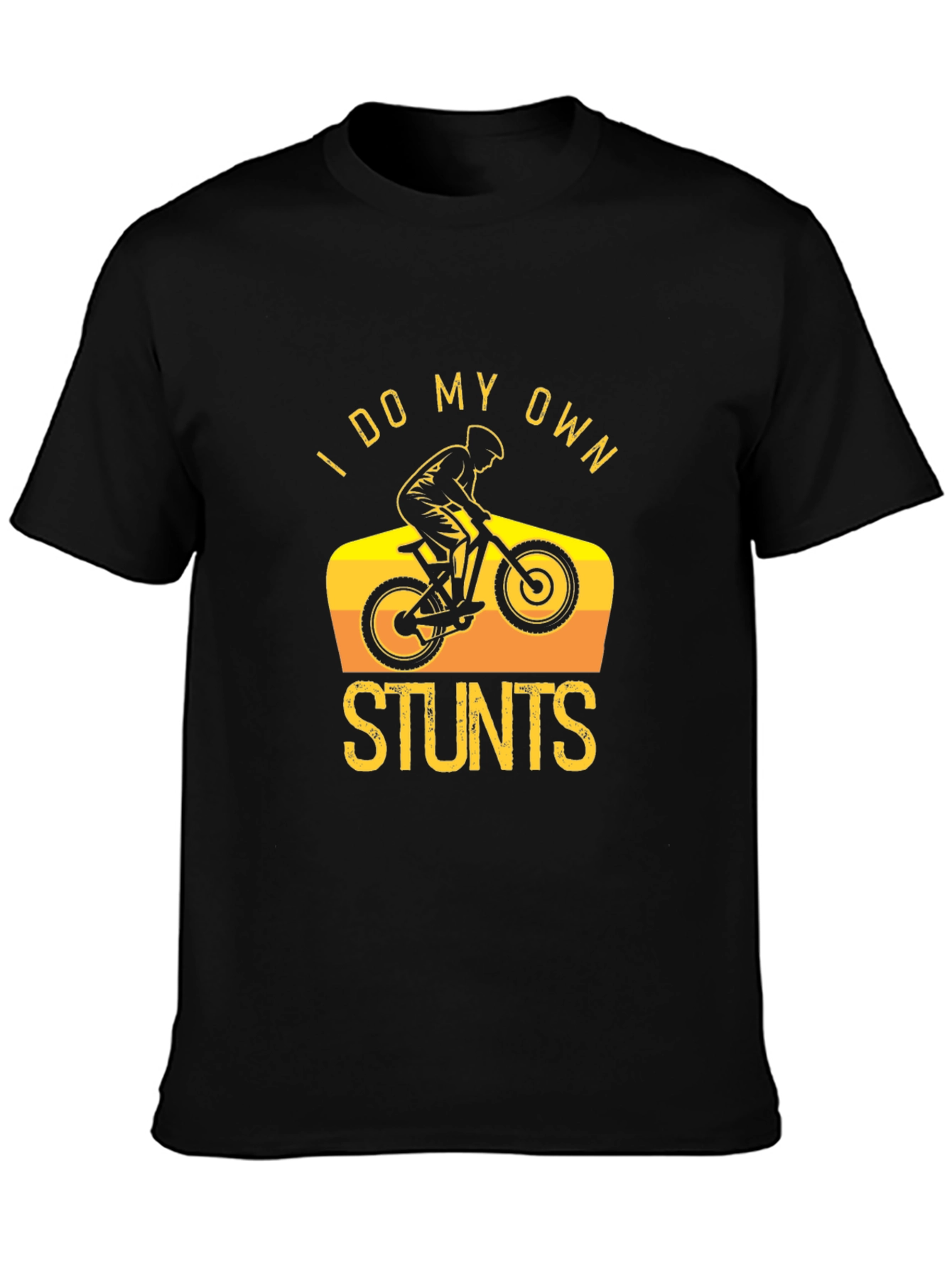 I Do My Own Stunts Black T-Shirt