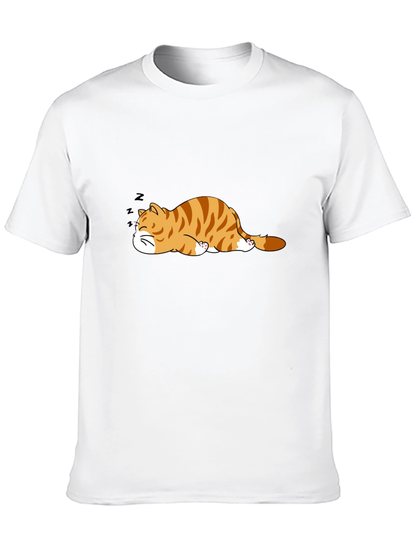 Sleeping Cat Graphic Tee - Mens Black T-Shirt