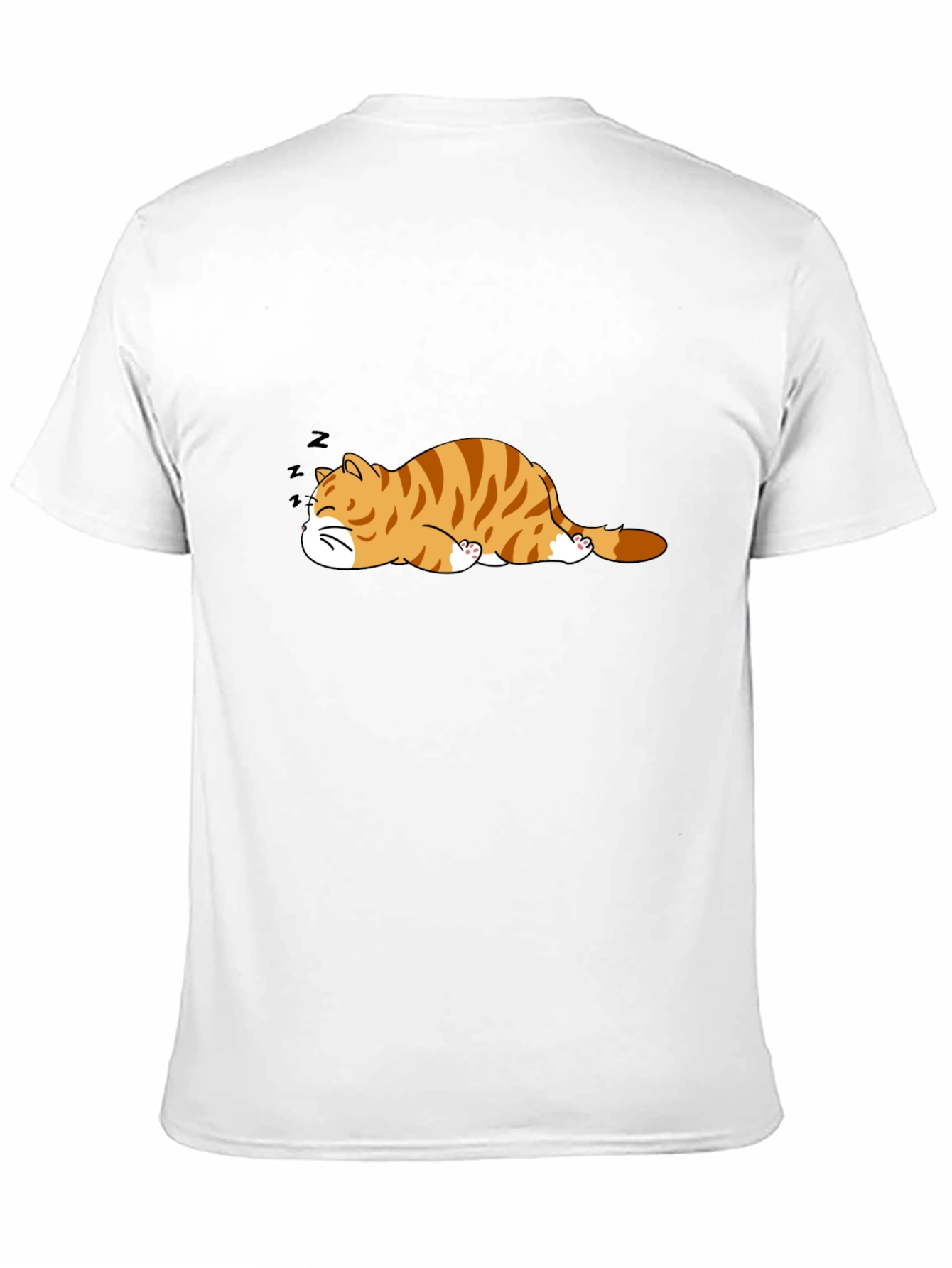 Sleeping Cat Graphic Tee - Mens Black T-Shirt