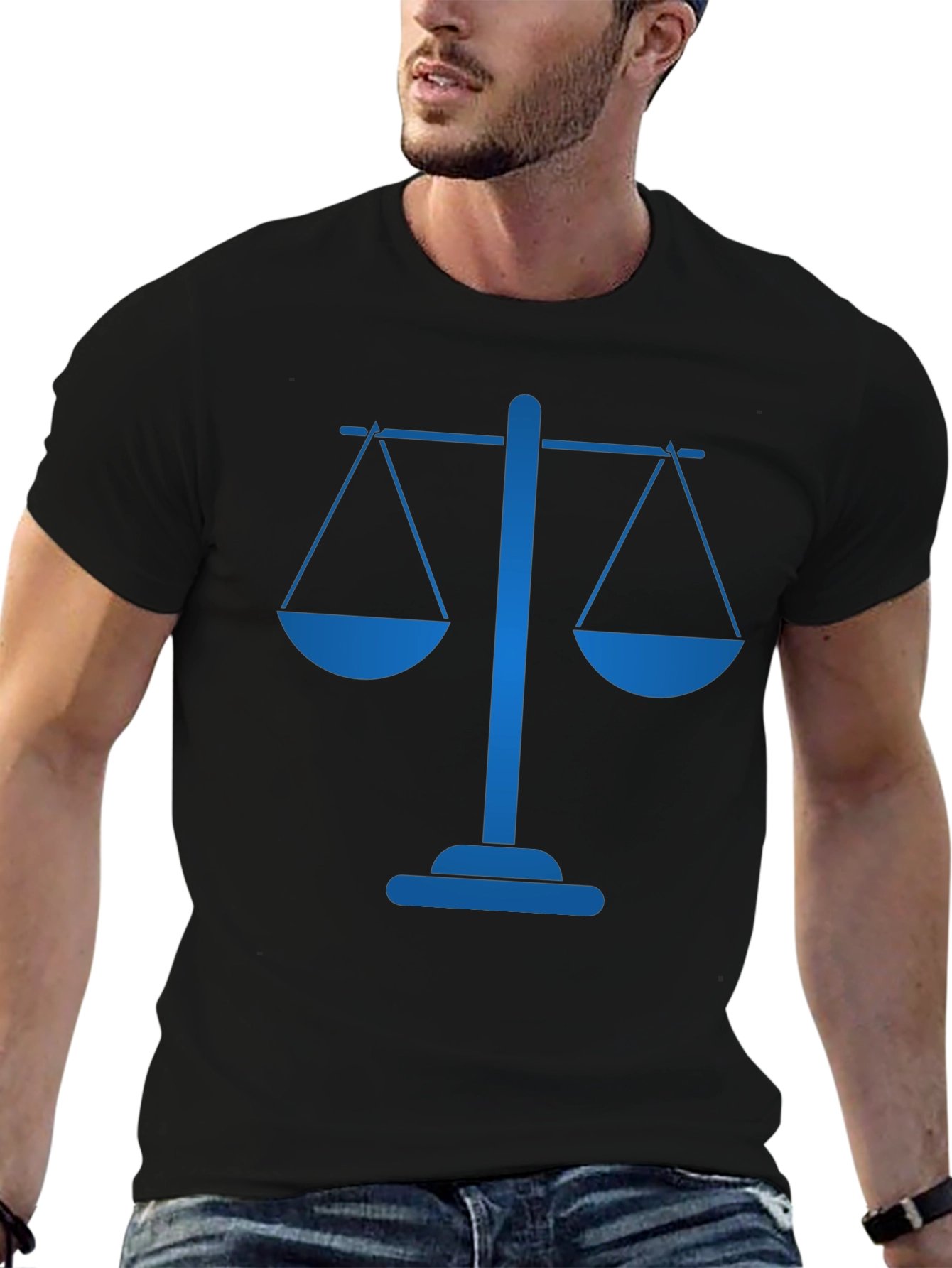 Scales of Justice Graphic Tee - Black