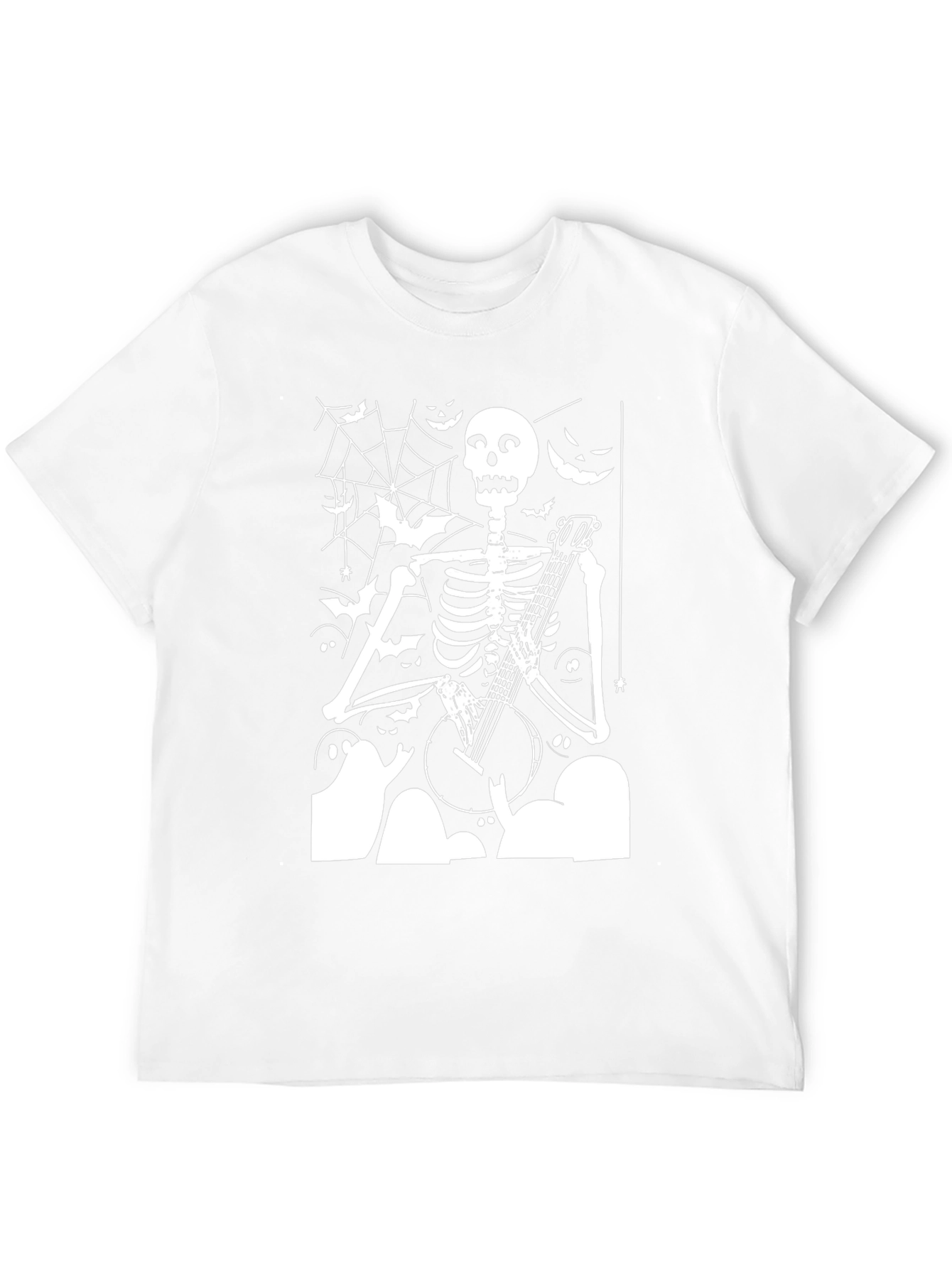 Skeleton Banjo T-Shirt - Halloween Graphic Tee