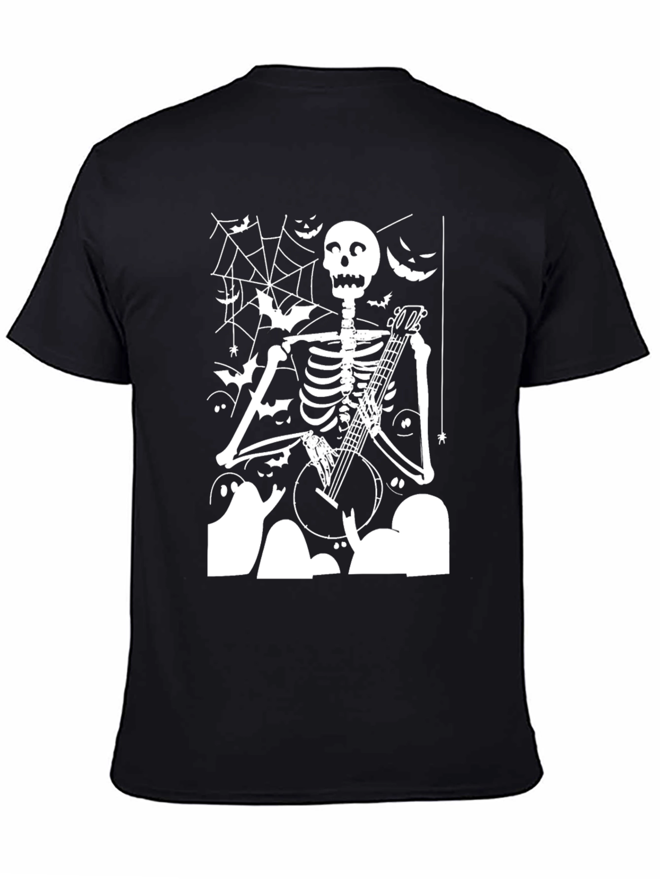 Skeleton Banjo T-Shirt - Halloween Graphic Tee