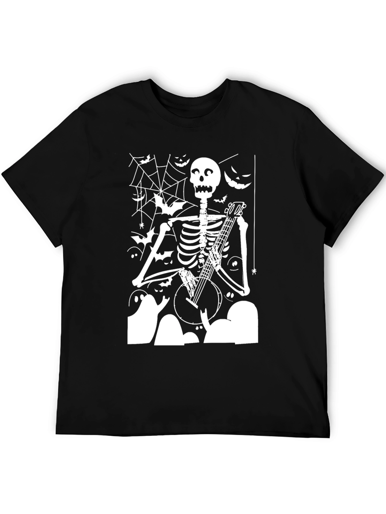 Skeleton Banjo T-Shirt - Halloween Graphic Tee