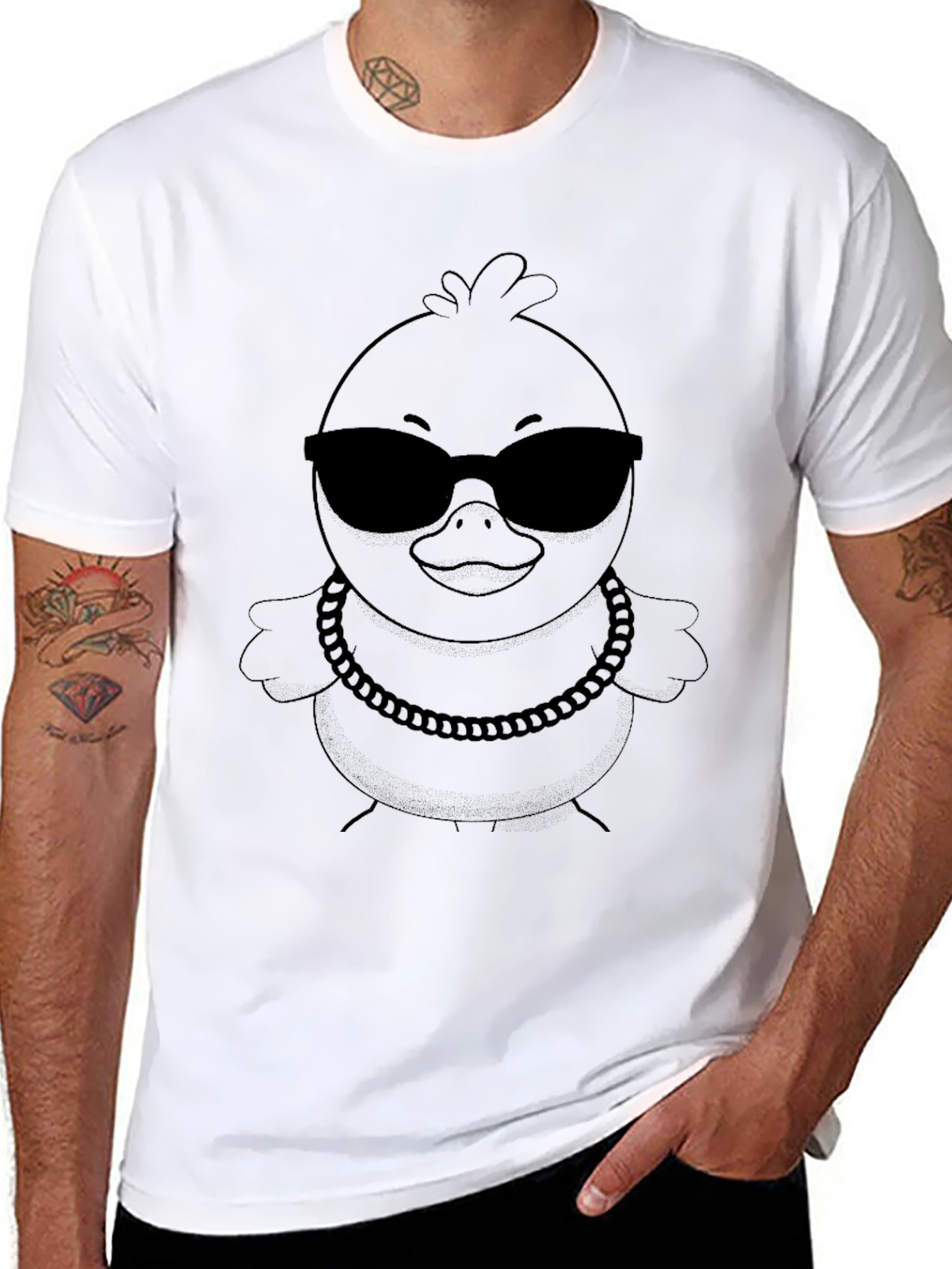 Cool Chick Tee - Black Cotton Graphic Print