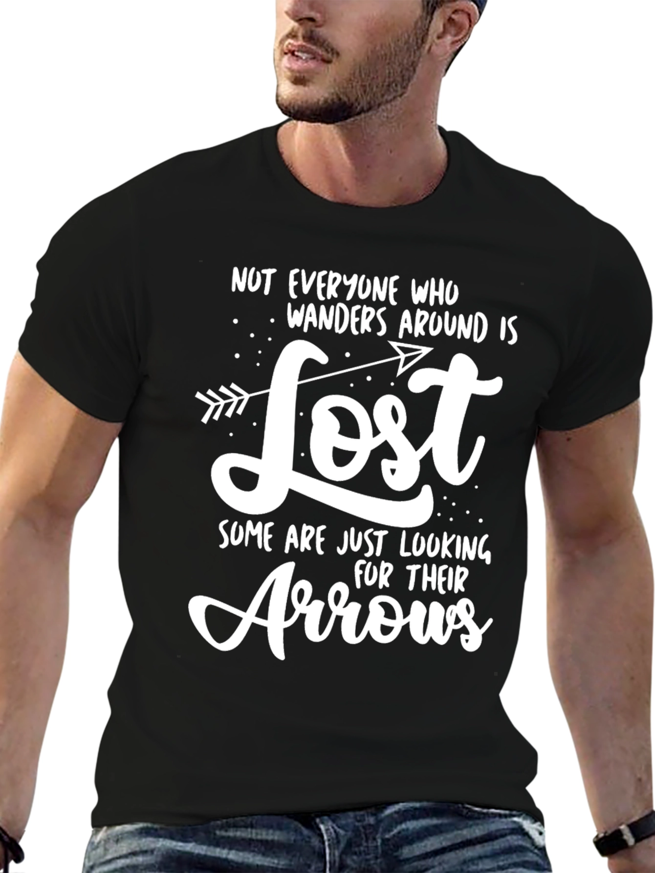 Not All Who Wander T-Shirt: Lost Arrows Graphic Tee