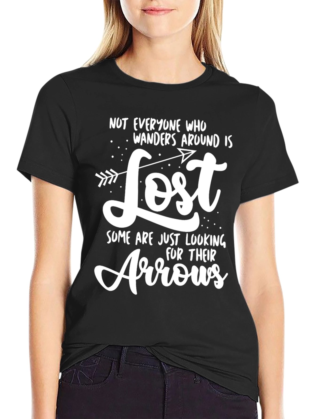 Not All Who Wander T-Shirt: Lost Arrows Graphic Tee