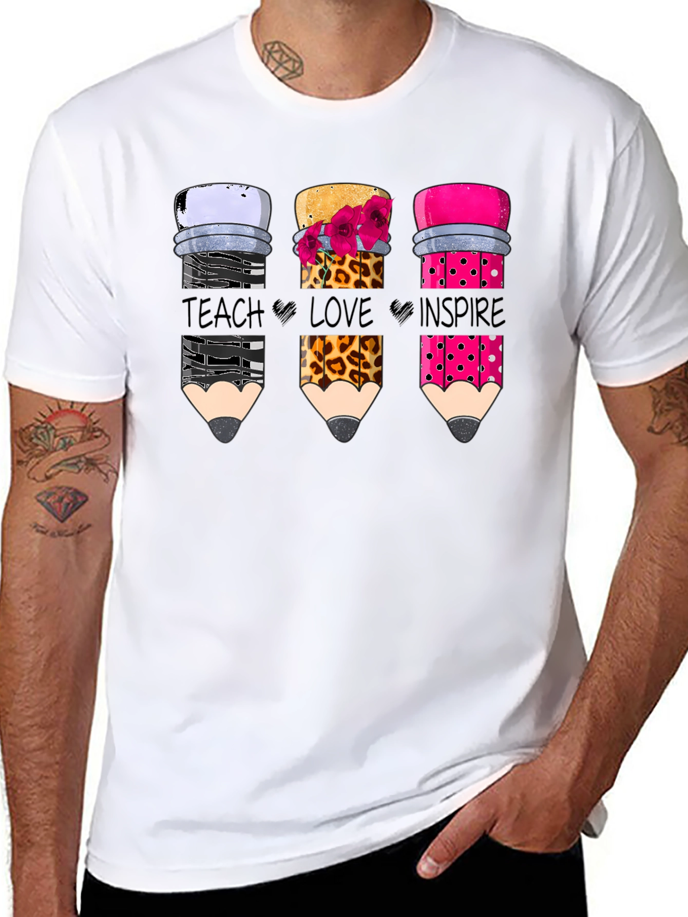 Teach Love Inspire Pencil T-Shirt