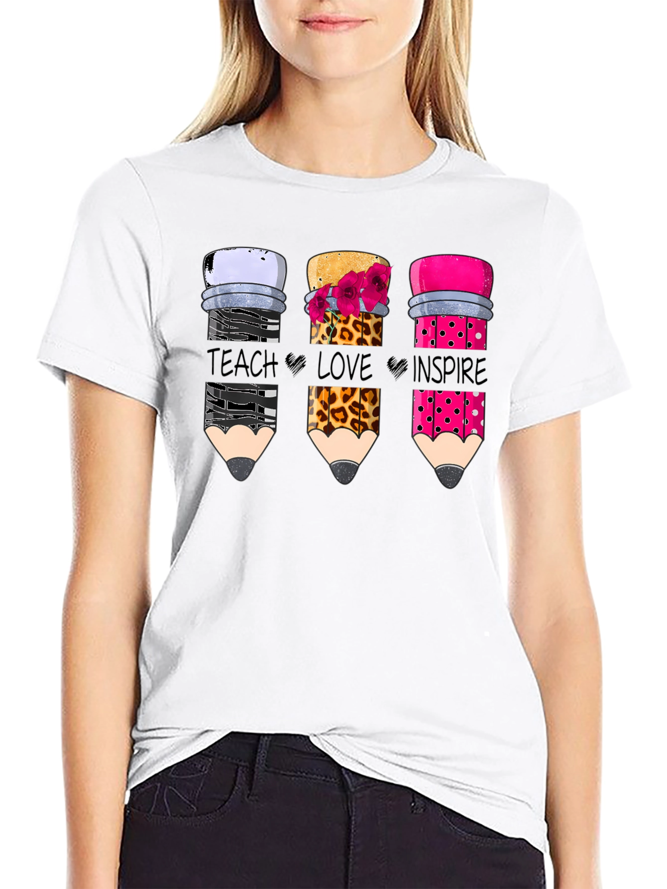 Teach Love Inspire Pencil T-Shirt