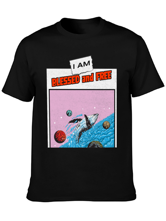 Blessed and Free Whale Graphic T-Shirt
