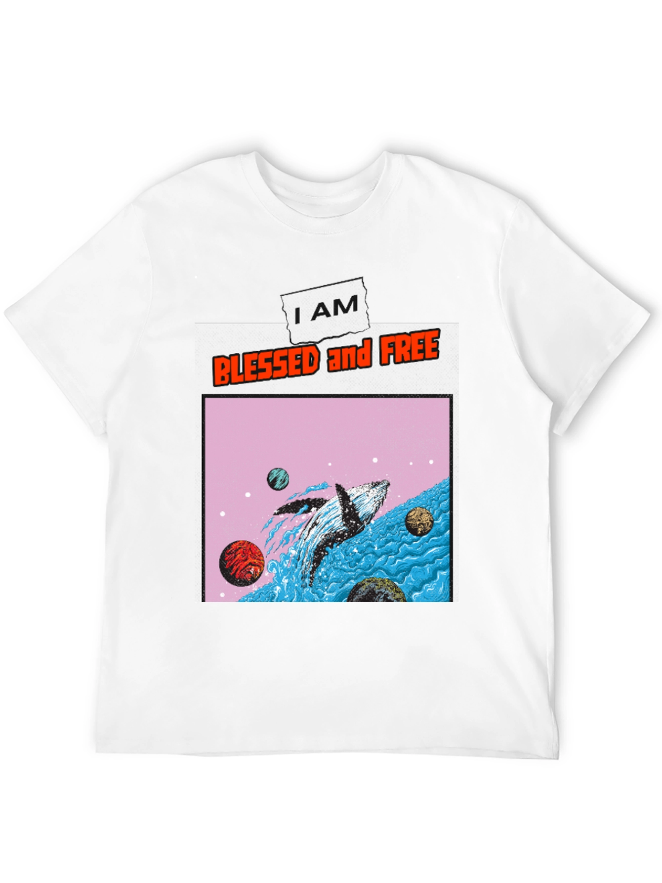 Blessed and Free Whale Graphic T-Shirt