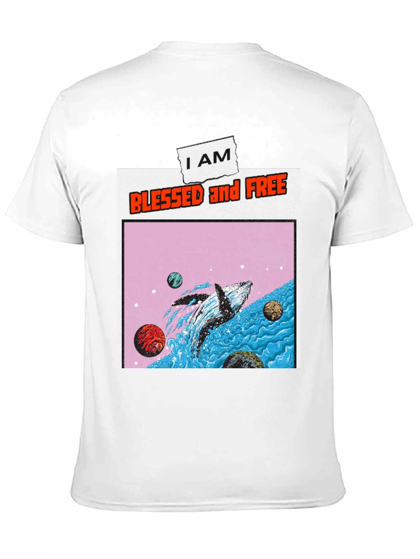 Blessed and Free Whale Graphic T-Shirt