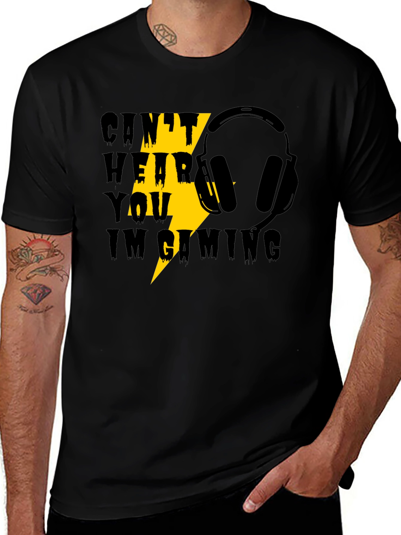 Gaming Headset T-Shirt - Cant Hear You Im Gaming