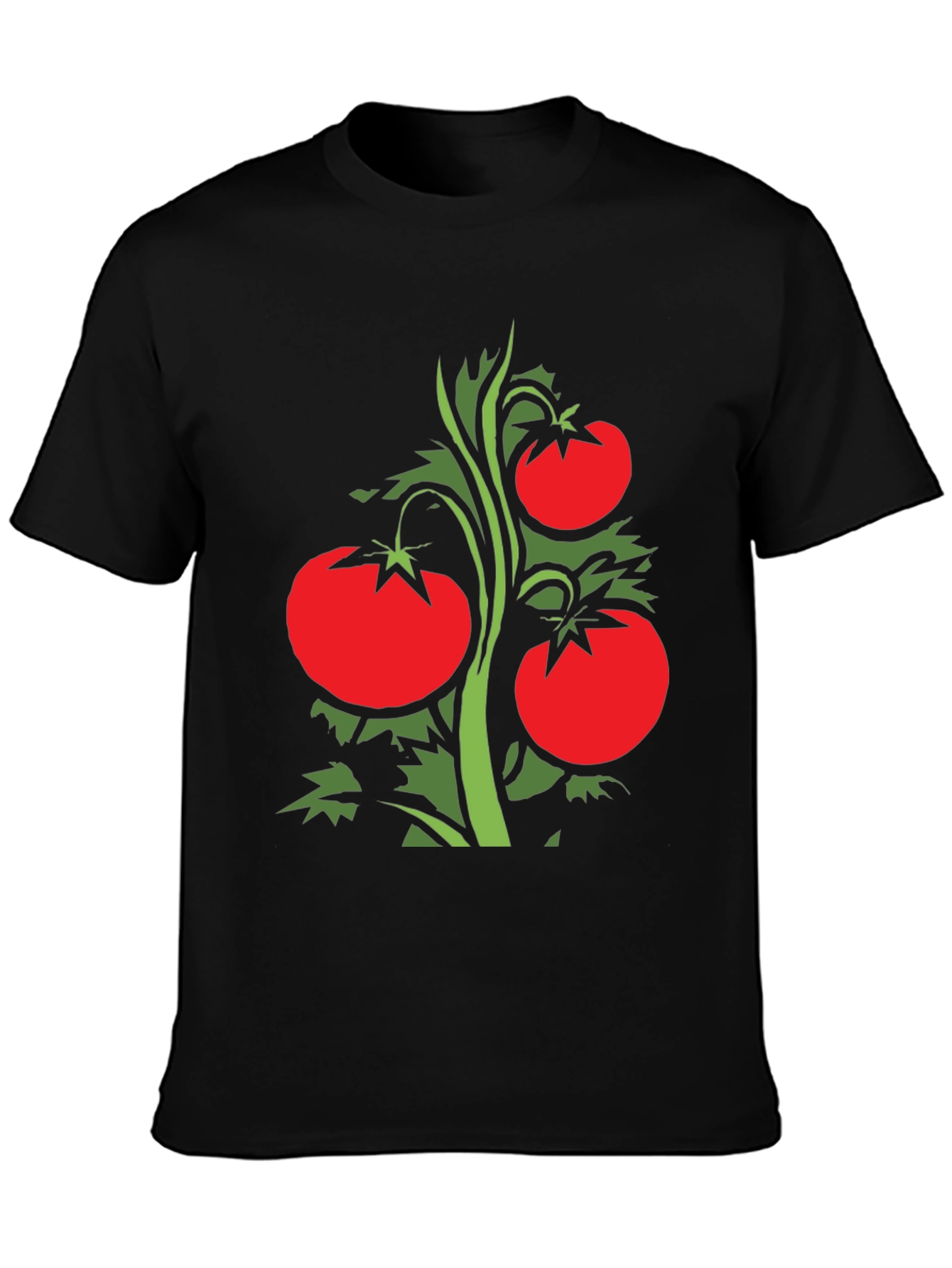 Tomato Plant Graphic T-Shirt - Black Classic Fit