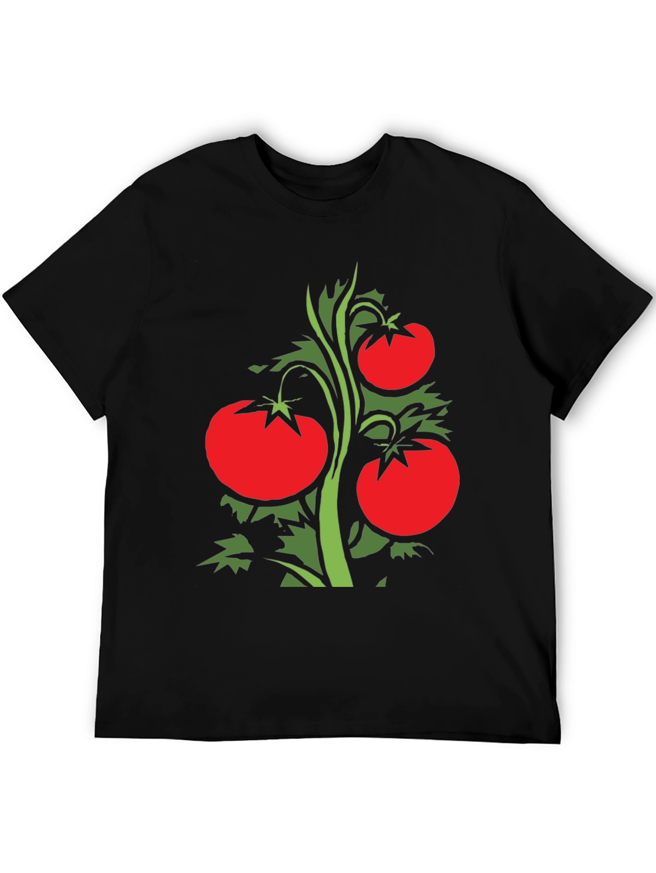 Tomato Plant Graphic T-Shirt - Black Classic Fit