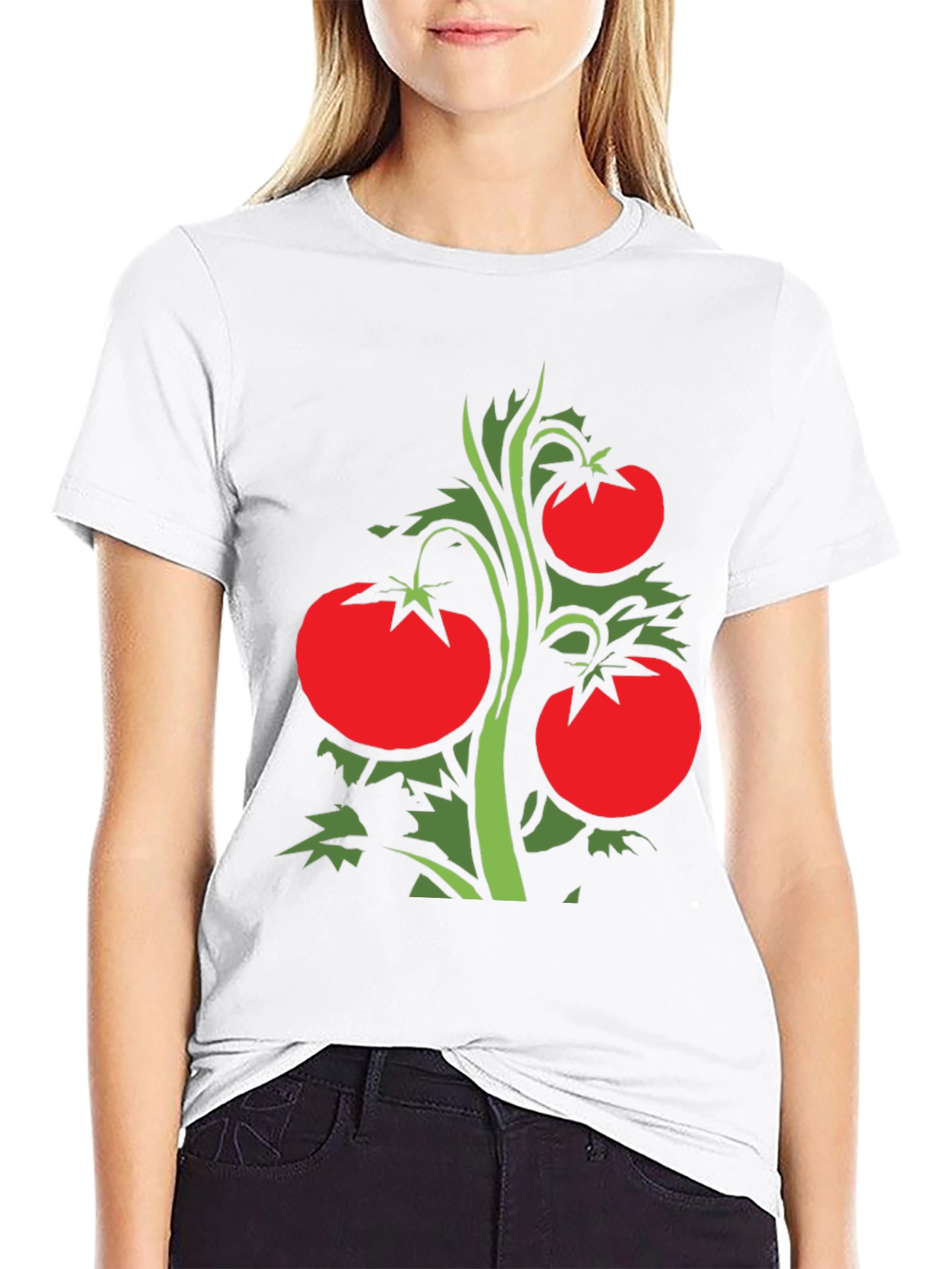 Tomato Plant Graphic T-Shirt - Black Classic Fit