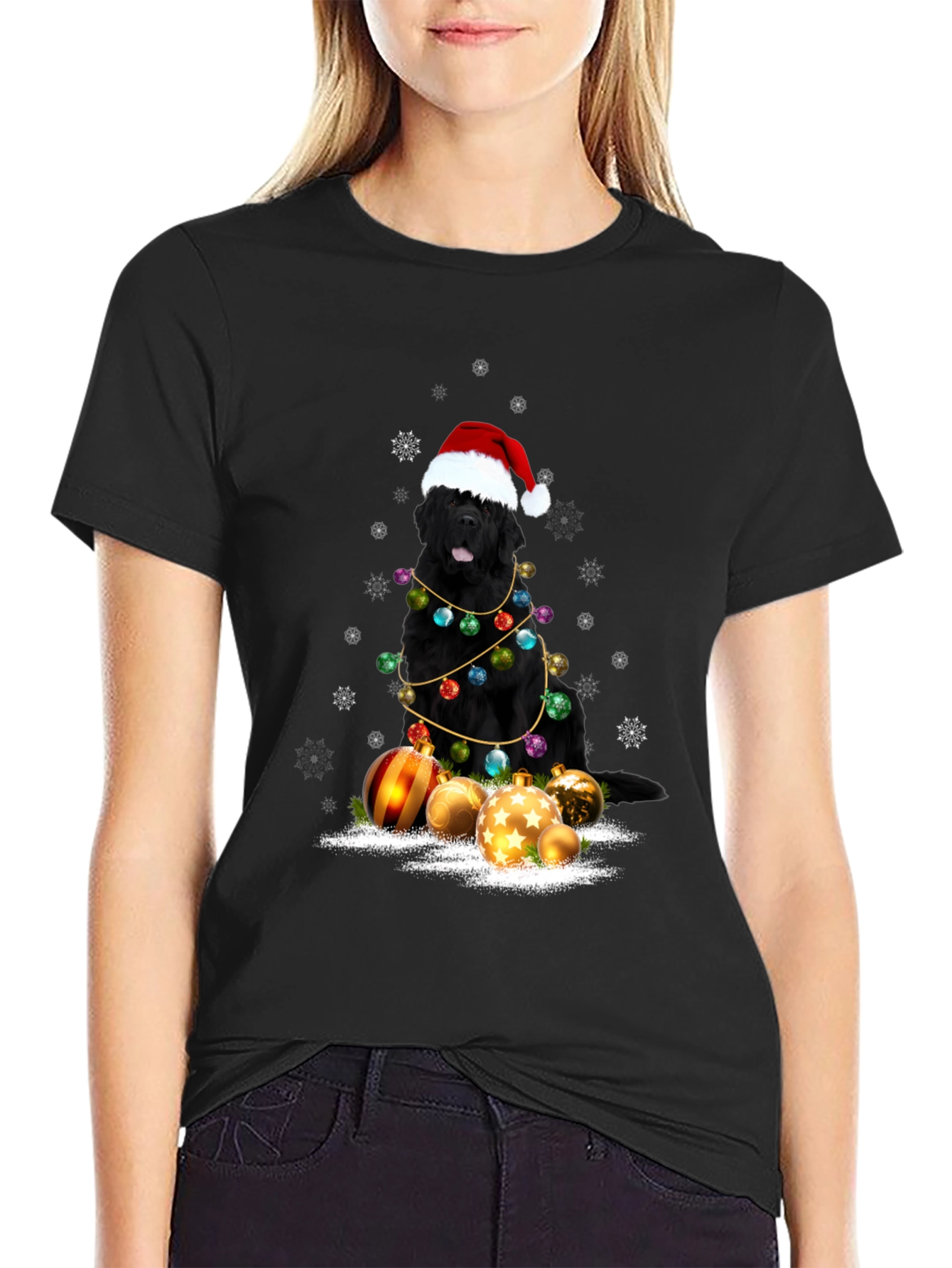 Christmas Dog T-Shirt - Santa Hat
