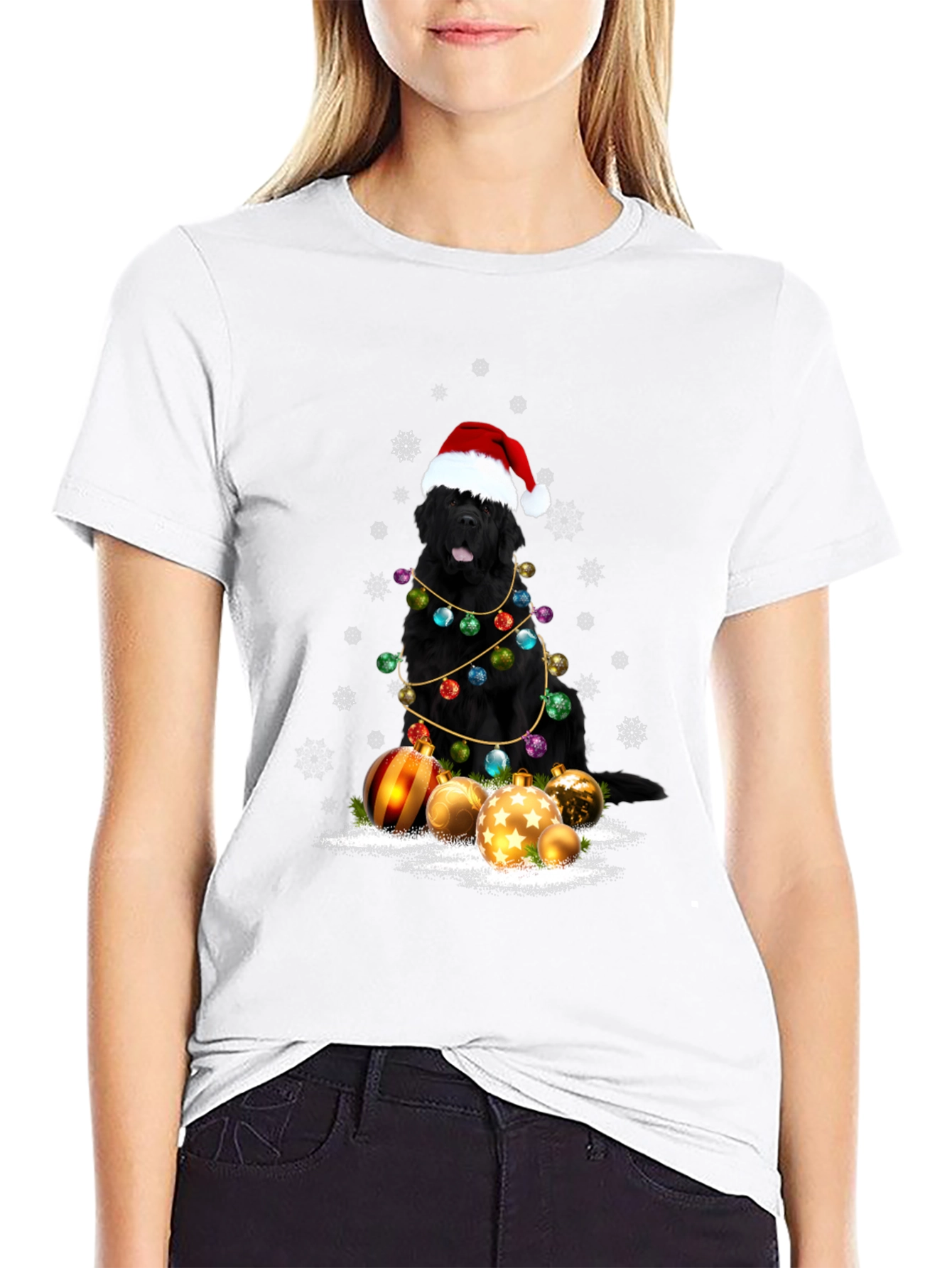 Christmas Dog T-Shirt - Santa Hat