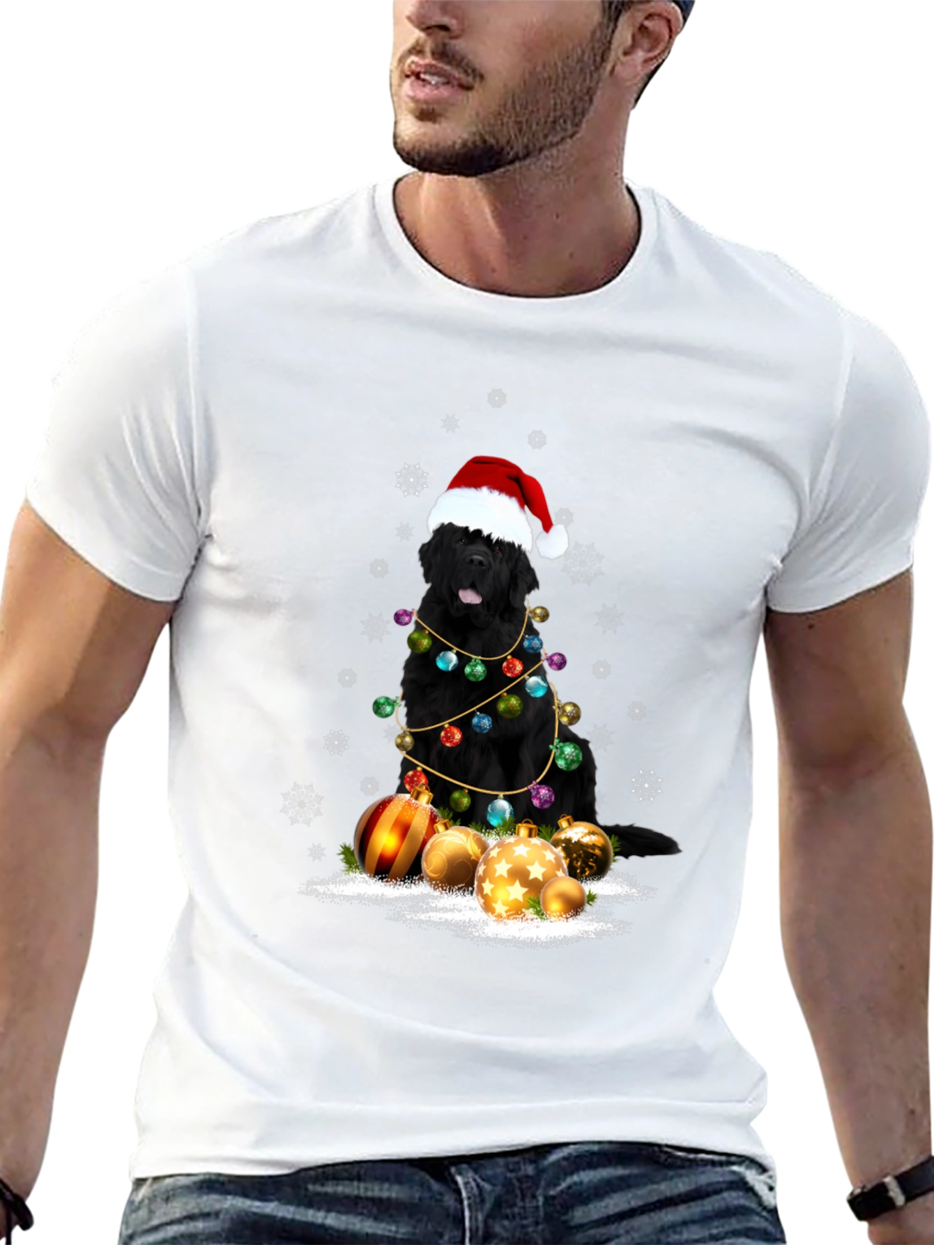 Christmas Dog T-Shirt - Santa Hat