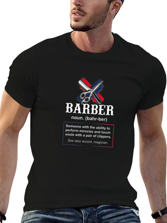 Barber Definition Black T-Shirt