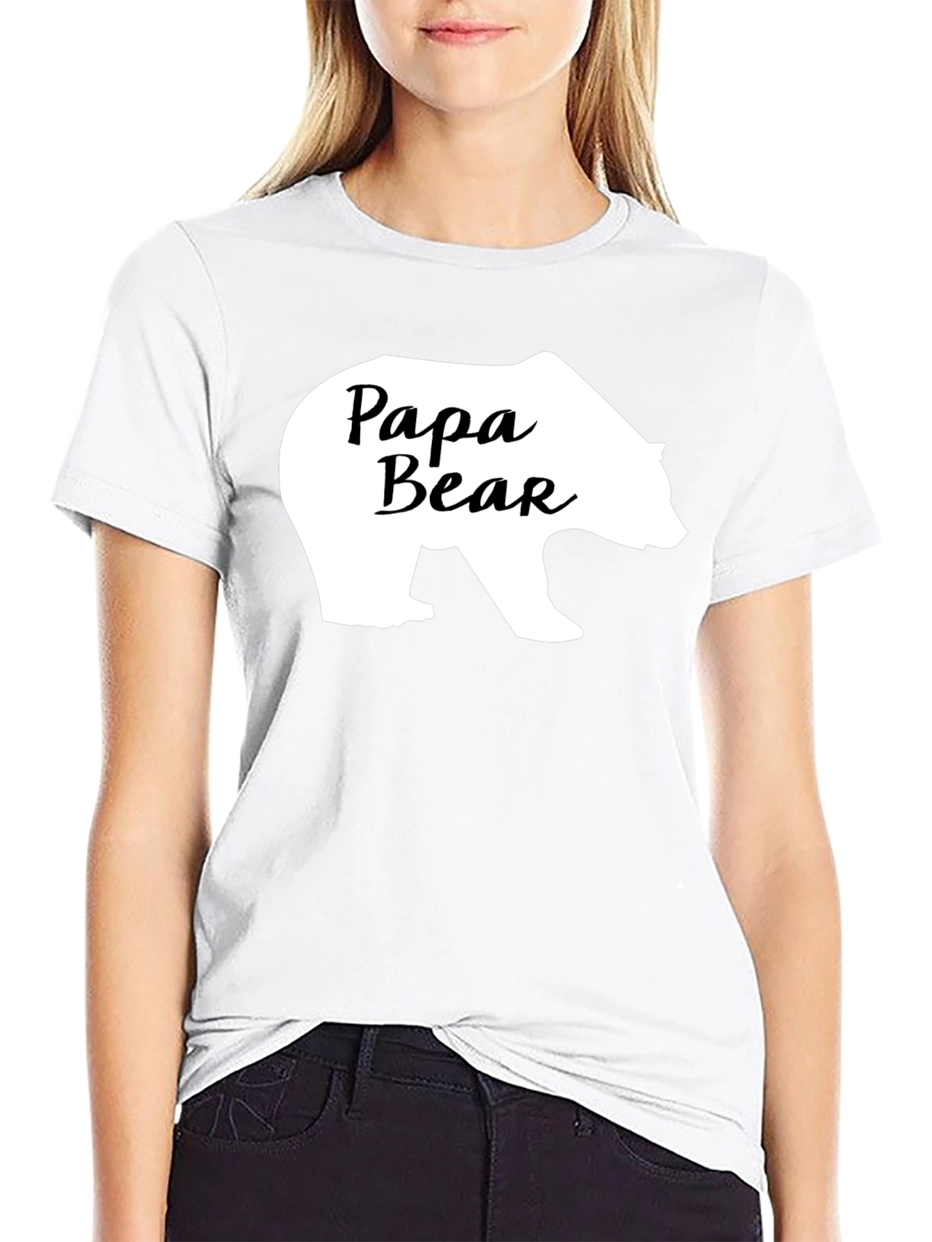 Papa Bear Graphic T-Shirt - Black