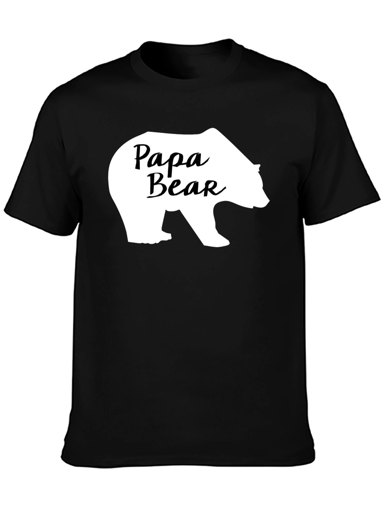 Papa Bear Graphic T-Shirt - Black