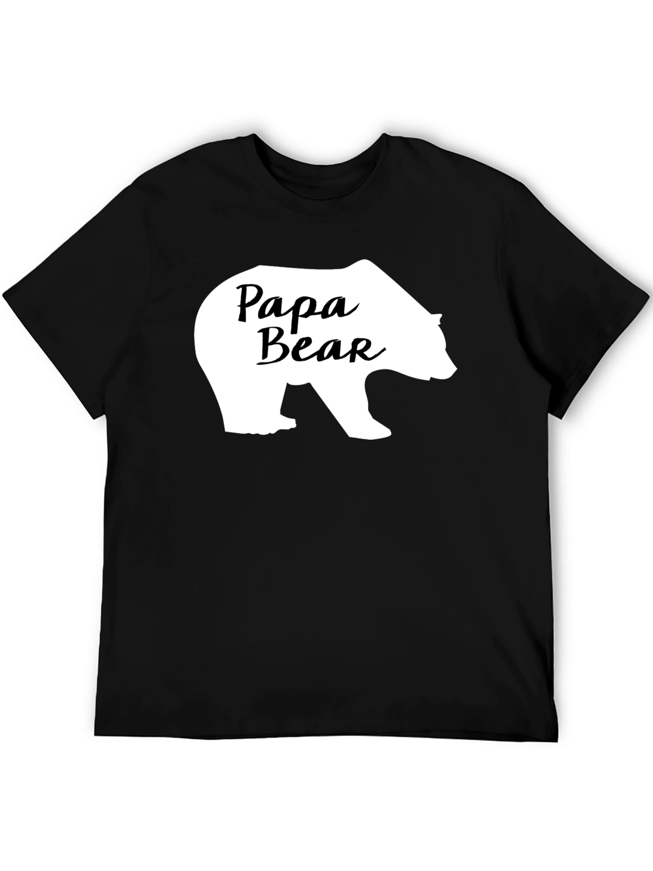 Papa Bear Graphic T-Shirt - Black