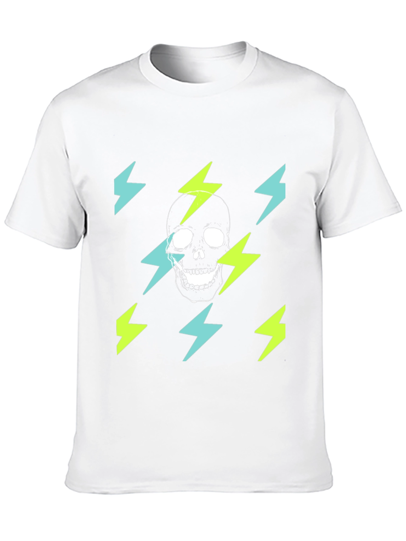 Skull Lightning Graphic T-Shirt