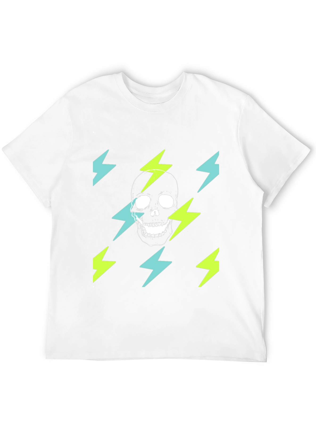 Skull Lightning Graphic T-Shirt