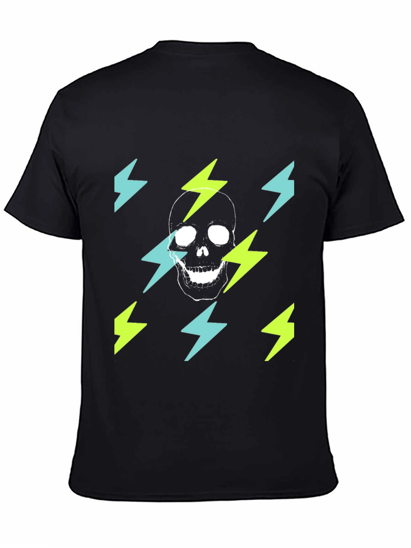 Skull Lightning Graphic T-Shirt